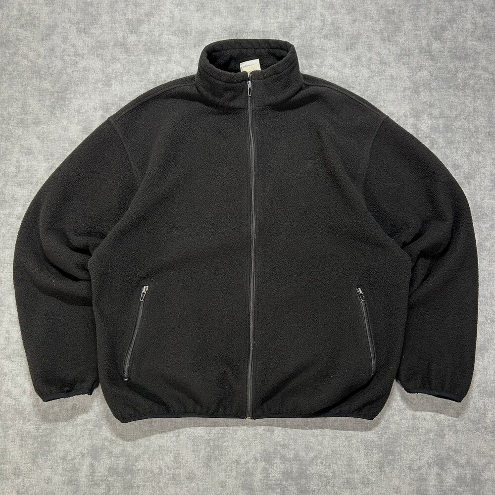 Vintage 90s Speedo Authentic Fitness black Full Zip fleece jacket mens Large
